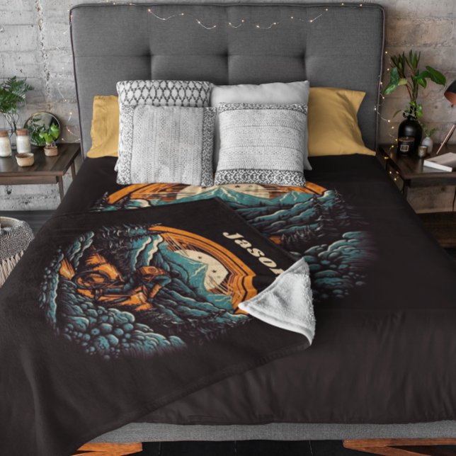 Cycling Life, retro customisable Fleece Blanket (Creator Uploaded)