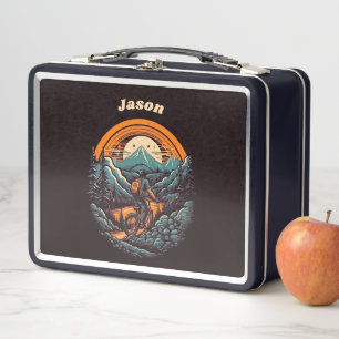 Cycling Life, retro customisable Metal Lunch Box