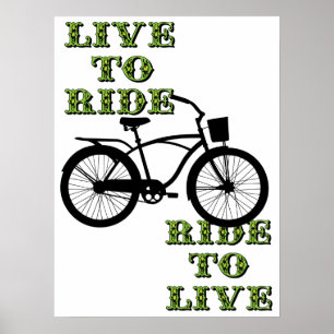 Cycling lifestyle artwork poster