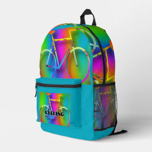 Cycling Logo Printed Backpack