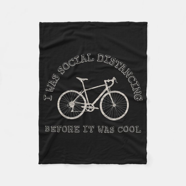 Cycling Lover Bike Riding Bicycle Social Distance Fleece Blanket (Front)