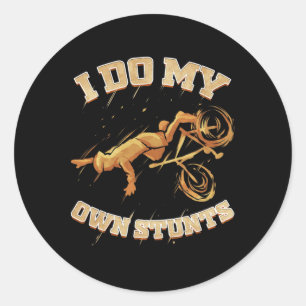 Cycling Lover Cycle Funny Bike Tour Bicycle Stunts Classic Round Sticker