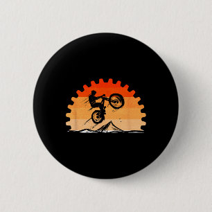 Cycling Lover Cycle Vintage For Mountain Bike Tour 6 Cm Round Badge