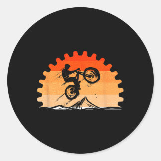 Cycling Lover Cycle Vintage For Mountain Bike Tour Classic Round Sticker