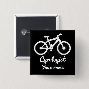Cycling Lover Cycologist Personalised Gifts Ideas 15 Cm Square Badge