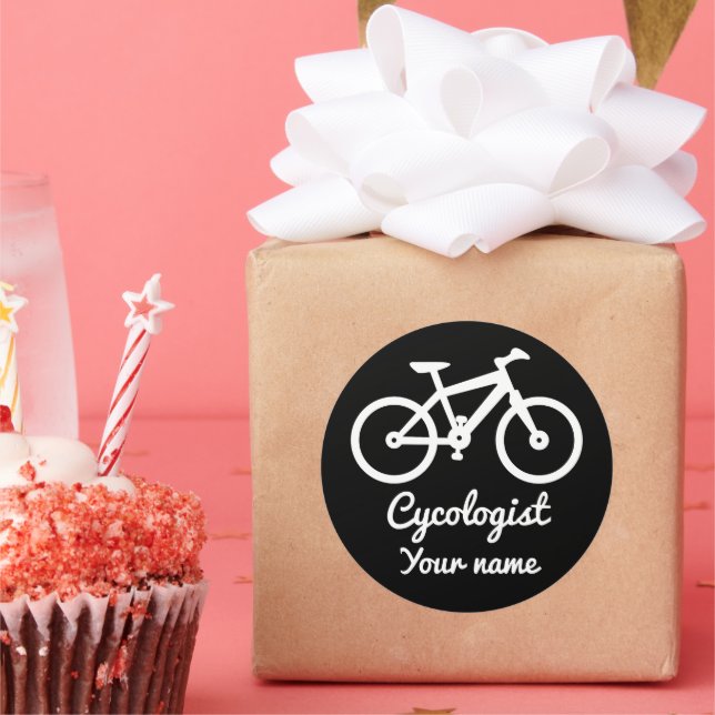 Cycling Lover Cycologist Personalised Gifts Ideas Classic Round Sticker (Party)