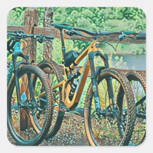 Cycling Lover Gift Square Sticker