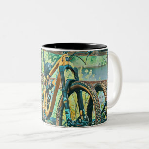 Cycling Lover Gift Two-Tone Coffee Mug