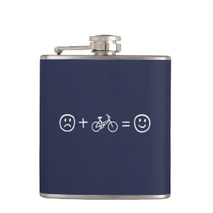 Cycling Makes You Happy Hip Flask