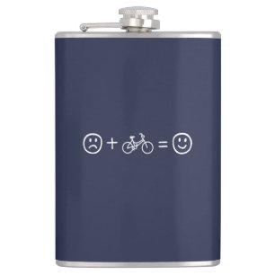 Cycling Makes You Happy Hip Flask