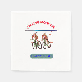 Cycling Mode ON: Reality Paused | Funny Cyclist Gr Napkin
