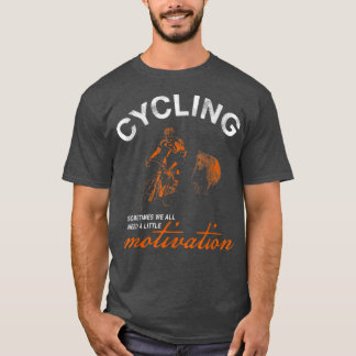 Cycling Motivation Funny Bear Road Bike  T-Shirt