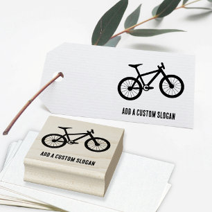 Cycling - Mountain Bike Sports with Your Own Text Rubber Stamp