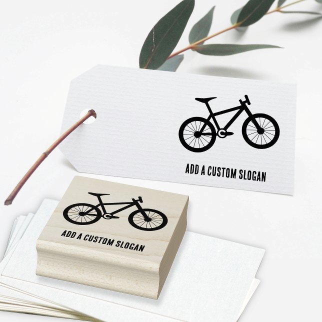 Cycling - Mountain Bike Sports with Your Own Text  Rubber Stamp (Creator Uploaded)