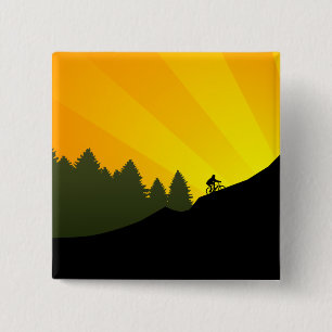 cycling : mountain rayz : 15 cm square badge