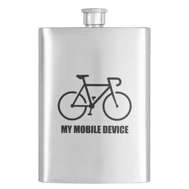 Cycling, My Mobile Device Hip Flask (Front)