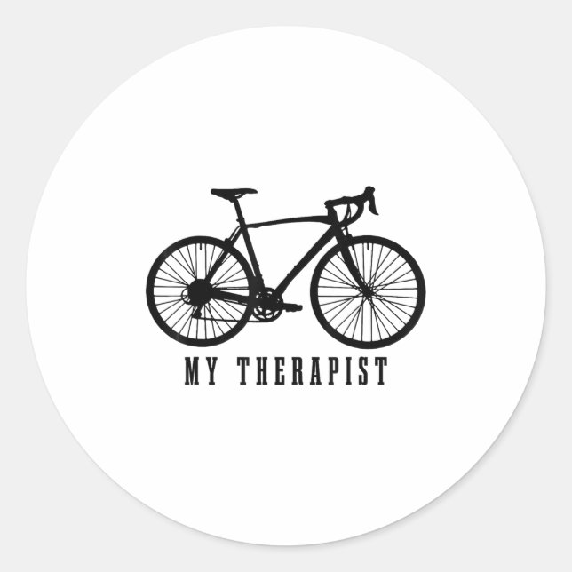Cycling My Therast Funny Road Bike  Classic Round Sticker (Front)