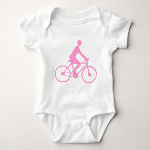 Cycling - Pink Baby Bodysuit