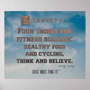 Cycling Poster with Blue Sky and Quote 010