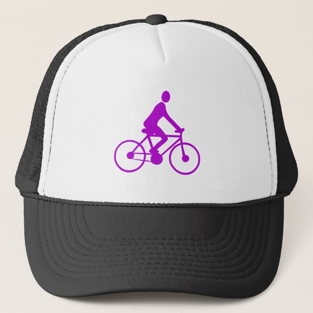 Cycling - Purple Trucker Hat (Front)