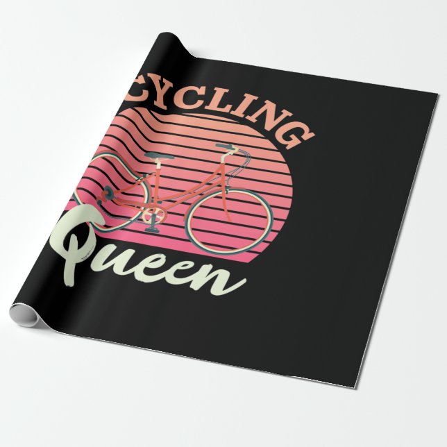 Cycling Queen Wrapping Paper (Unrolled)