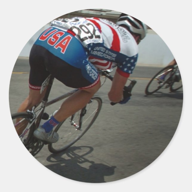 Cycling Race Classic Round Sticker (Front)