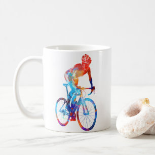 Cycling Road Bicycle Watercolor Painting Coffee Mug