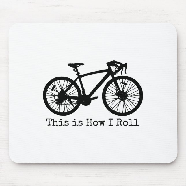 Cycling Road Bike Bicycle Funny Cyclist  Mouse Pad (Front)