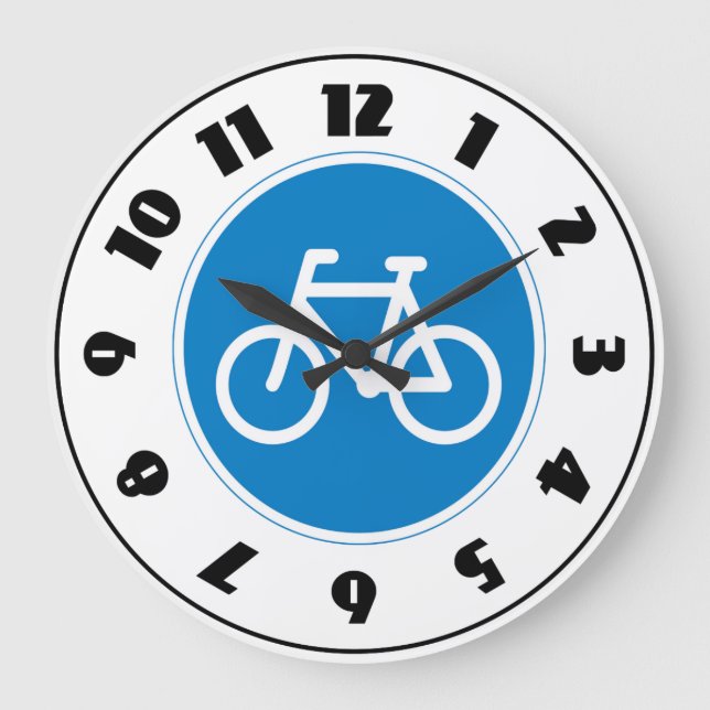 Cycling Road Sign Clock (Front)