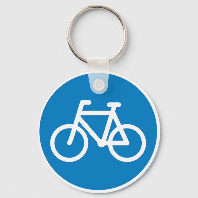 Cycling Road Sign Keychain (Front)