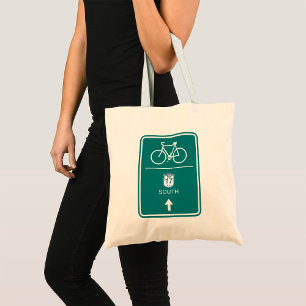Cycling Route 17 BC South Road Sign Tote Bag