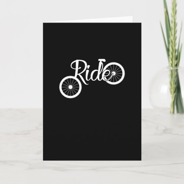 Cycling Shirt Gift Idea Ride MTB Gift for Dad Fun Card (Front)