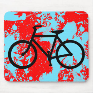 cycling silhouette mouse pad