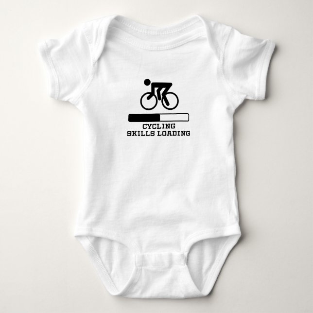 Cycling Skills Loading Baby Bodysuit (Front)