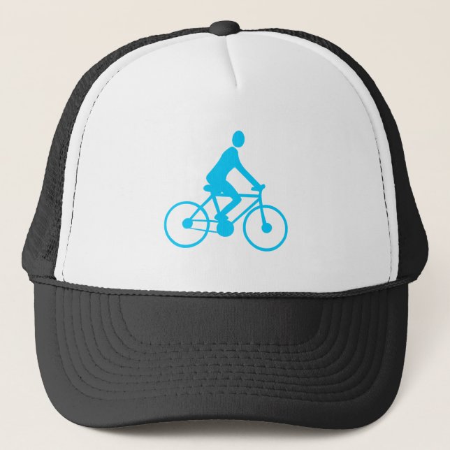 Cycling - Sky Blue Trucker Hat (Front)
