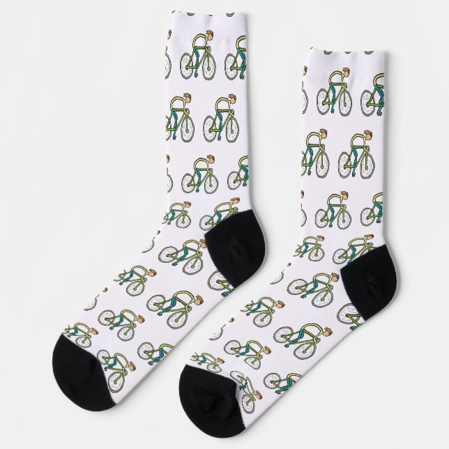 Cycling Stickman Socks (Left)