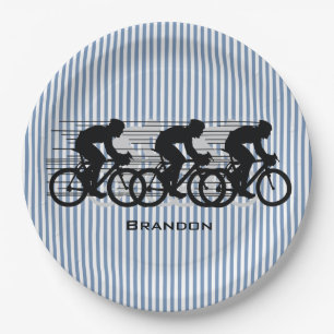 Cycling Stripes Design Paper Plate
