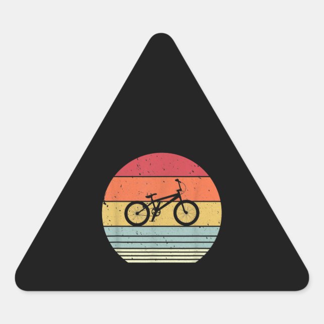 Cycling   Style   Bmx Rider Triangle Sticker (Front)