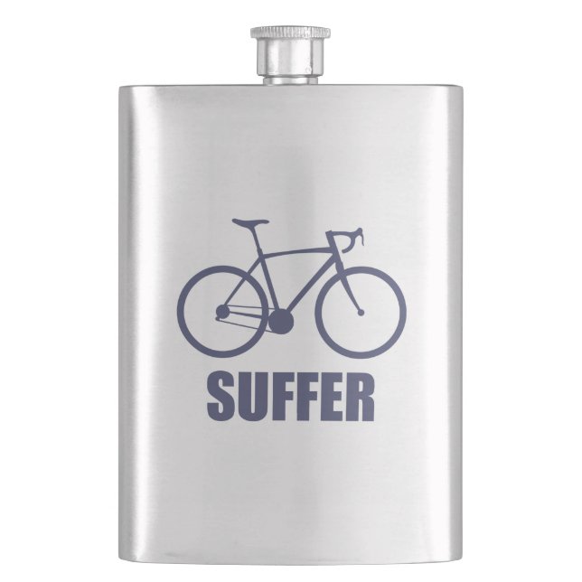 Cycling Suffer Hip Flask (Front)
