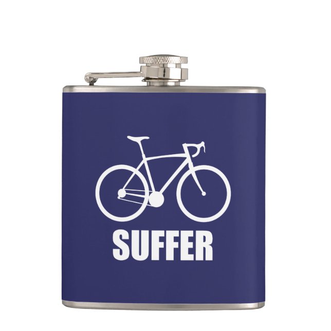 Cycling Suffer Hip Flask (Front)
