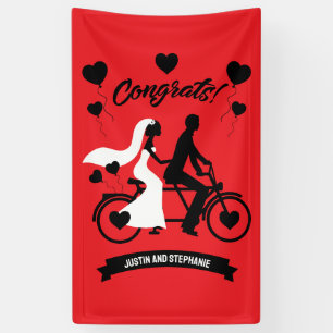 Cycling Tandem Romantic Wedding And Engagement Banner