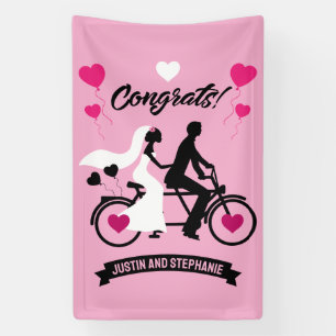 Cycling Tandem Romantic Wedding And Engagement Banner