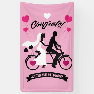 Cycling Tandem Romantic Wedding And Engagement Banner