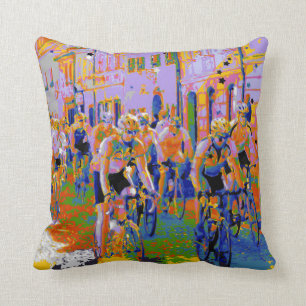 Cycling Tour De France Arty Cushion