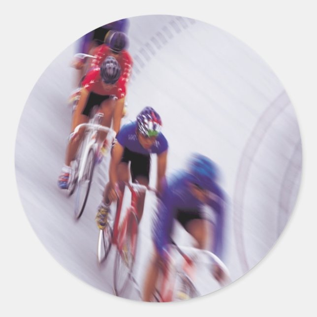Cycling Track Race Bicycle Cycle Bicycling Classic Round Sticker (Front)