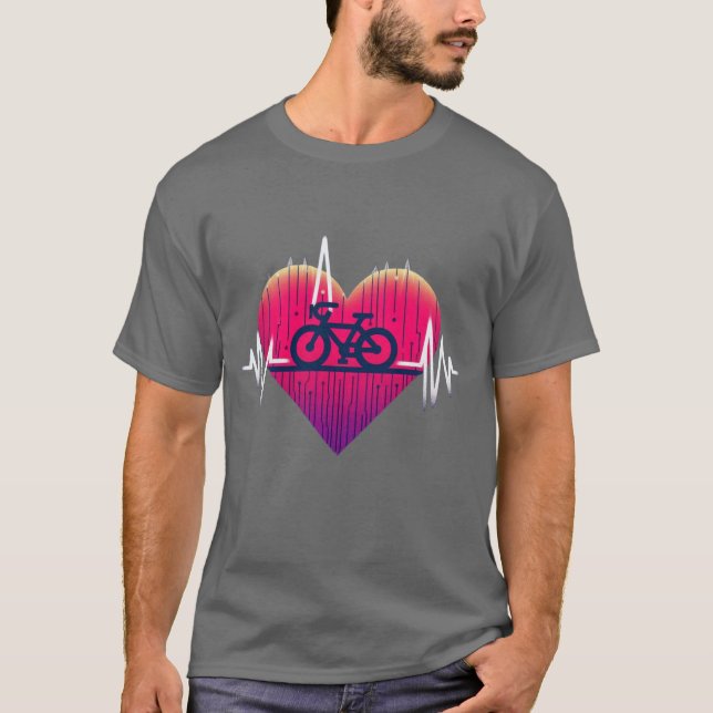 Cycling with ECG and passion for this sport T-Shirt (Front)