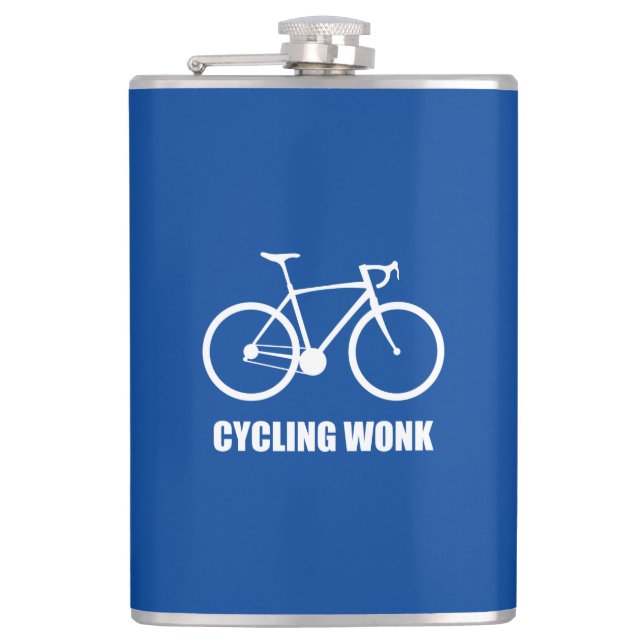 Cycling Wonk Hip Flask (Front)