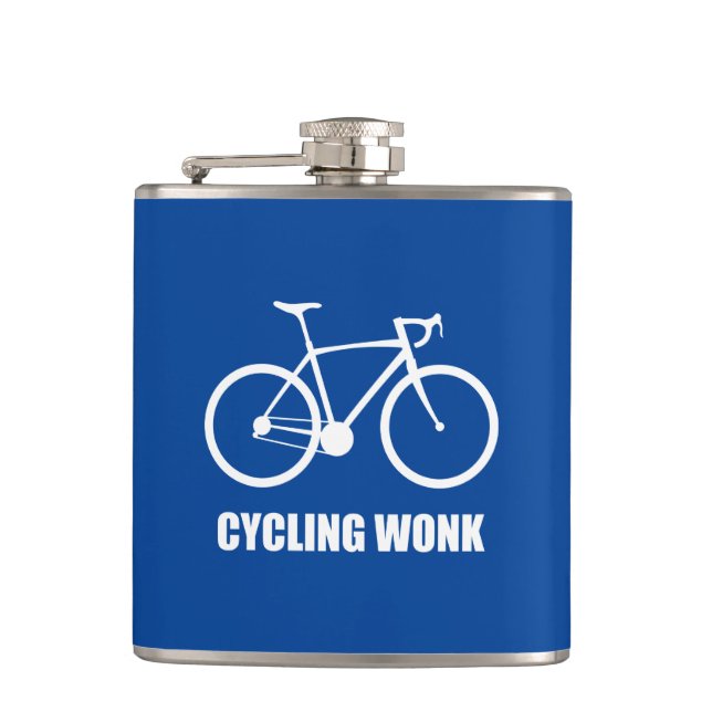 Cycling Wonk Hip Flask (Front)