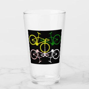 Cycling Yellow Green White Polka-Dot Jerseys Glass