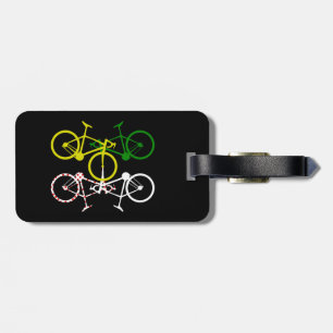 Cycling Yellow Green White Polka-Dot Jerseys Luggage Tag